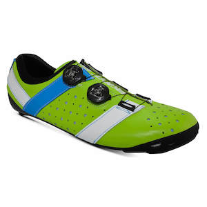 Bont Shoes: Bont Road Shoes Vaypor + Green/Blue Stripes