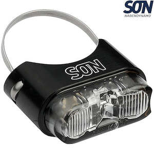 SON Rear light seatpost mount, for Ã 26 to 31.6 mm, black / clear