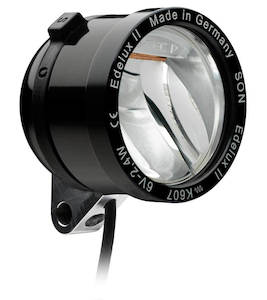 Edelux II with Coaxial Junction Box, 140 cm cable, SON connectors separate, black anodized