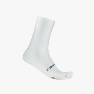 Clothing: Castelli Espresso 18 Cycling Socks - White