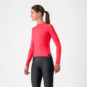 Castelli Espresso Thermal Women's Jersey - Hibiscus / Dark Gray