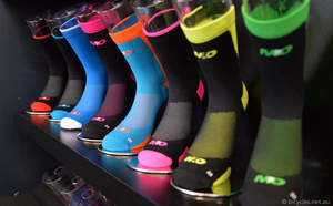 Clothing: M2O Compression Socks Blue/Fluro Yellow