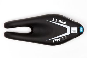 Saddles: ISM PN 1.1 Black L-275 / W-110 Satin Steel Rails Saddle