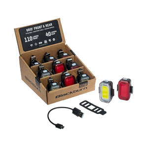 Lights: Blackburn Grid Light Front & Rear Counter Top Display