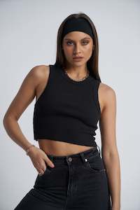 Tops: ABRAND - Heather Singlet 'Black'