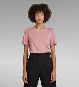 Tops: G-STAR Regular Fit Tee Overdyed 'Dusty Rose'