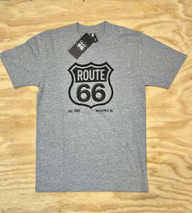 Mens Tops: Route 66 Women's Original 1989 Tee 'Grey Marle'