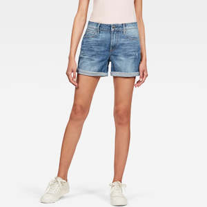 Womens Shorts: G-STAR 3301 High Boyfriend Shorts 'Medium Aged'
