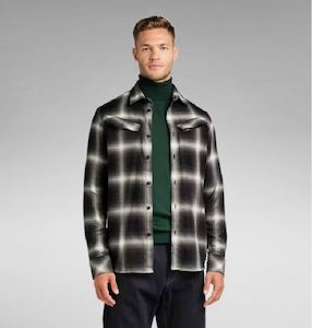 Men S Shirts: G-STAR Slant Pocket Slim Shirt 'Dark Black'