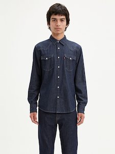 Men S Shirts: LEVI’S Barstow Denim Western Shirt ‘Rinse’