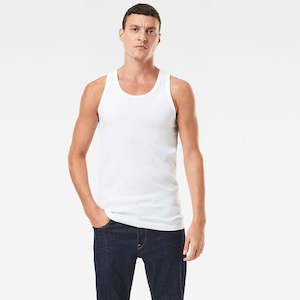 Mens Tops: G-STAR Base Singlet 'White'