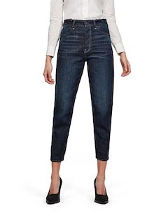Womens Jeans: G-STAR Janeh Ultra High Mom Ankle 'Deep forest'