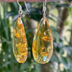 Baltic Amber: Baltic Amber drop earrings