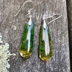 Small marsden flower greenstone earrings