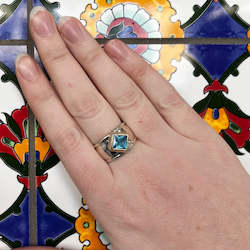 Rings: Swiss blue topaz ring