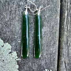Matched NZ Greenstone earrings