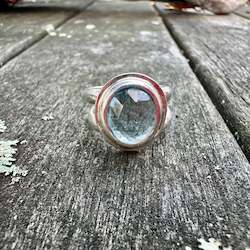 Sky blue topaz ring