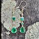 Wild at Heart Emerald and diamond earrings