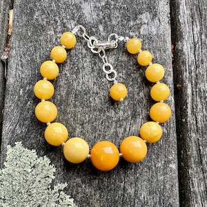925 Silver: Butterscotch Amber bracelet