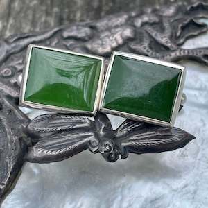Mens Jewellery: New Zealand Greenstone cuff links