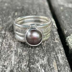 Coffee Freshwater Pearl Unity Ring