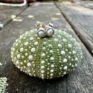 Tiny 3mm freshwater pearl studs