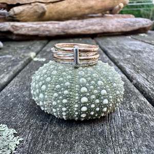 9ct rose gold and sterling silver fine unity ring