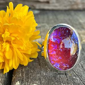 Vintage Glass: Vintage Dragons Breath Glass Ring