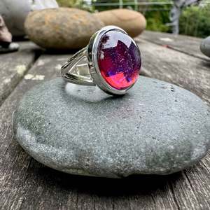 18mm Dragons breath ring in sterling silver