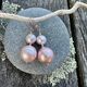 Pinks freshwater pearl earrings