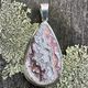 Large crazy lace agate pendant