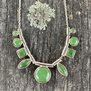 Pounamu Cabochon Necklace, New Zealand Greenstone