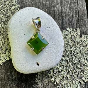 All Pounamu: Sterling silver New Zealand greenstone pendant