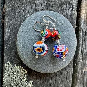 Vintage millefiori earrings