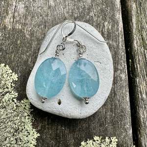 Under 300: faceted aquamarine earrings