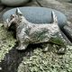 Vintage sterling silver scottie brooch