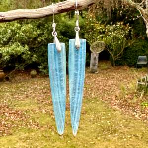 Lemurian aquatine earrings