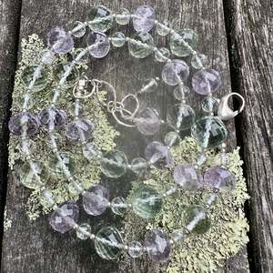 Necklaces: Amethyst green & purple necklace