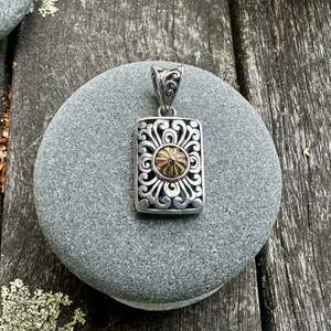 Half Price: sterling silver & gold pendant