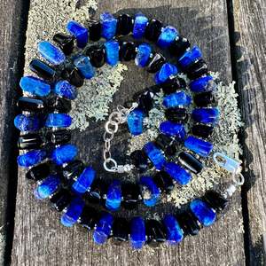 Lapis Lazuli & black onyx necklace