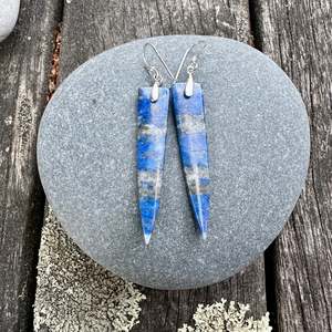Lapis lazuli dagger earrings