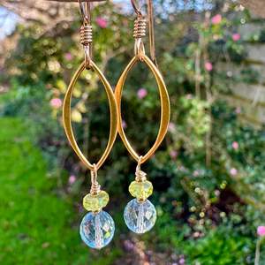 Shop All: Blue topaz & peridot earrings