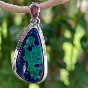 Azurite malachite pendant