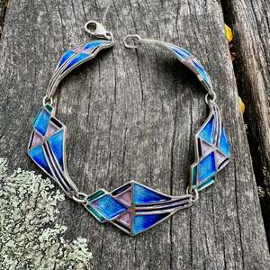vintage enamel & sterling