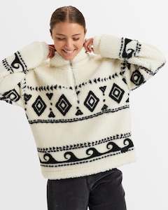 Womens Fleece Jumpers: Womens Treasure Soul Half Zip Polar Pullover