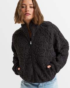Womens Fleece Jumpers: Womens Blurry Cloud Full Zip Polar Jacket