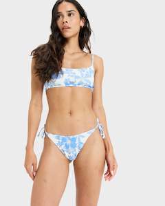 Womens Collection Coastal Bloom: Womens Artsy Floral Cheeky Bikini Bottom
