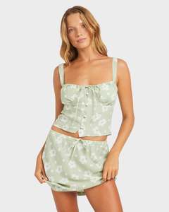 Womens Collection On The Beach: Womens Blossom Bias Mini Skirt