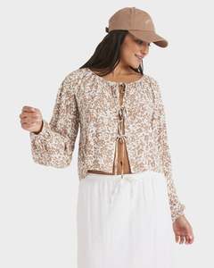 Womens Shirts: Womens Kerlina Tie Top Long Sleeve Shirt