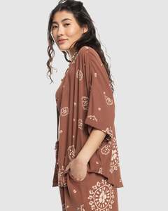 Womens Shirts: Womens Beach Nostalgia Short Sleeve Shirt